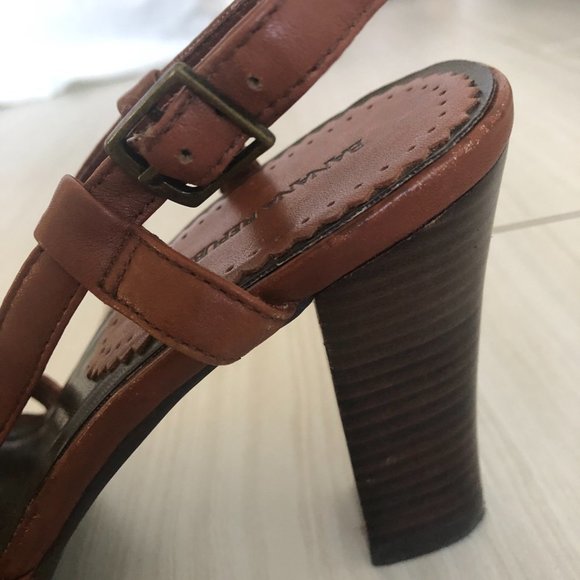 heeled leather sandals - Picture 5 of 6